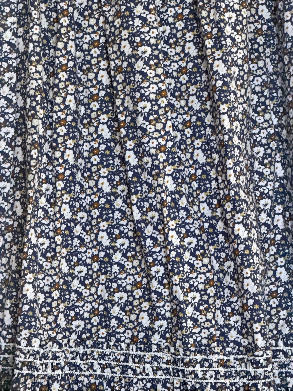 o.p.t x Tuckernuck | Cara Dress Square Neck Smocked Blue Floral - Size Small - Picture 3 of 6